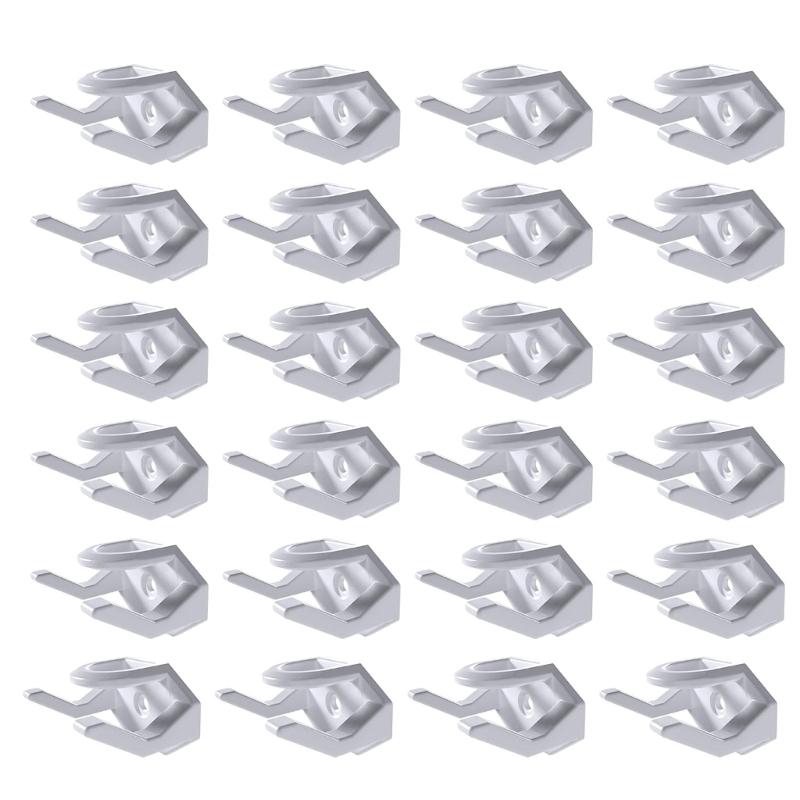

24Pcs/set Space Saving Hat Organizers for Wall Self Adhesive Hat Hanger Hooks Door Hat Holder Baseball Cap Storage Rack 1 білий