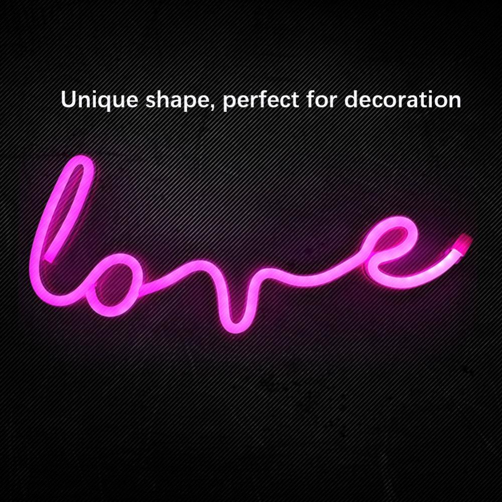 USB or Battery Powered LED Light Love Neon Light Unique Neon Sign  Living Room