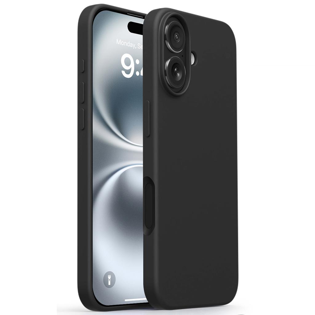 Voor iPhone 17 Hoes Zachte Microfiber Voering Vloeibare Siliconen+PC Telefoonhoes