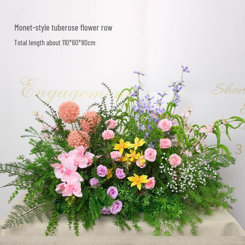 Mori Style Artificial Wedding Floral Aisle Decoration