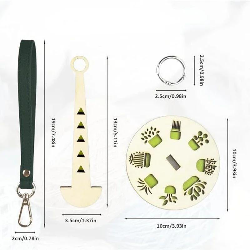 Portable Wooden Yarn Holder Spinning Stand with Wrist Strap for Knitting Sewing Thread Spool Wool Ball Winder DIY Craft