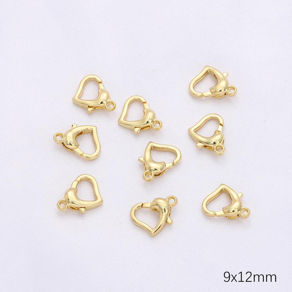14/18K Gold-Filled Lobster Clasp End Cap, 9-Pin Open Jump Ring, Extension Chain for Handmade Jewelry DIY Accessories
