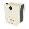Wall-Hanging Folding Trash Container with Plastic Body for Kitchen Cleanup, Laundry Rooms, Dorms, and Office Use