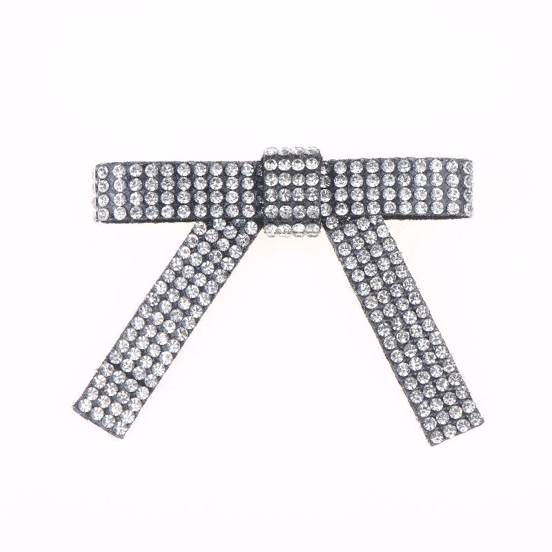 Handmade Pu Rhinestone Bow Brooches For Women Unisex Knot Pins Event Party New Vintage Gifts Backpack Decoration