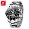 OLEVS Men's Watches Multifunctional Chronograph Flywheel Dial Original Wristwatch Moon Phase Waterproof Watches