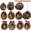 Animal Christmas Ornaments 2D Acrylic Forest Animal Ornaments Cute Christmas Tree Animal Pattern DIY Christmas Tree Decoration