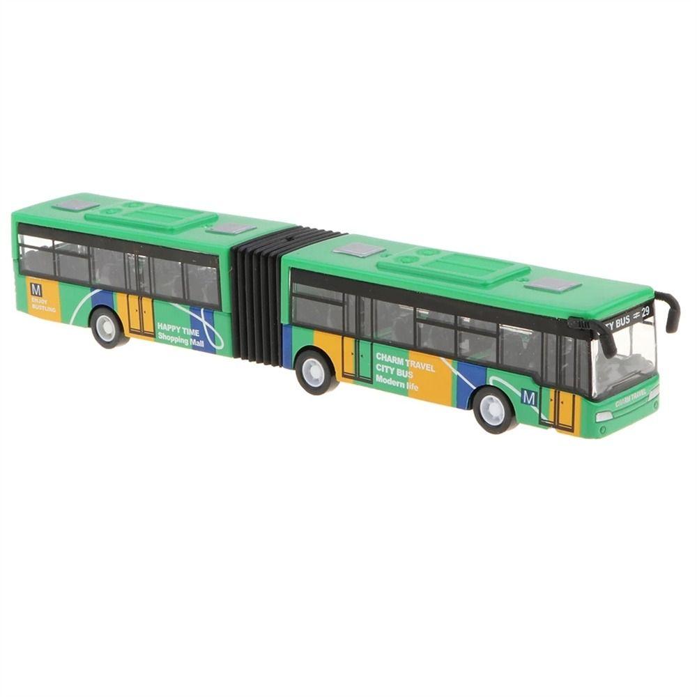 Toy Vehicles Vehicle Set Pull Back and Go Diecast Bus Toy Pull Back Toys Articulated Bus Bus Model
