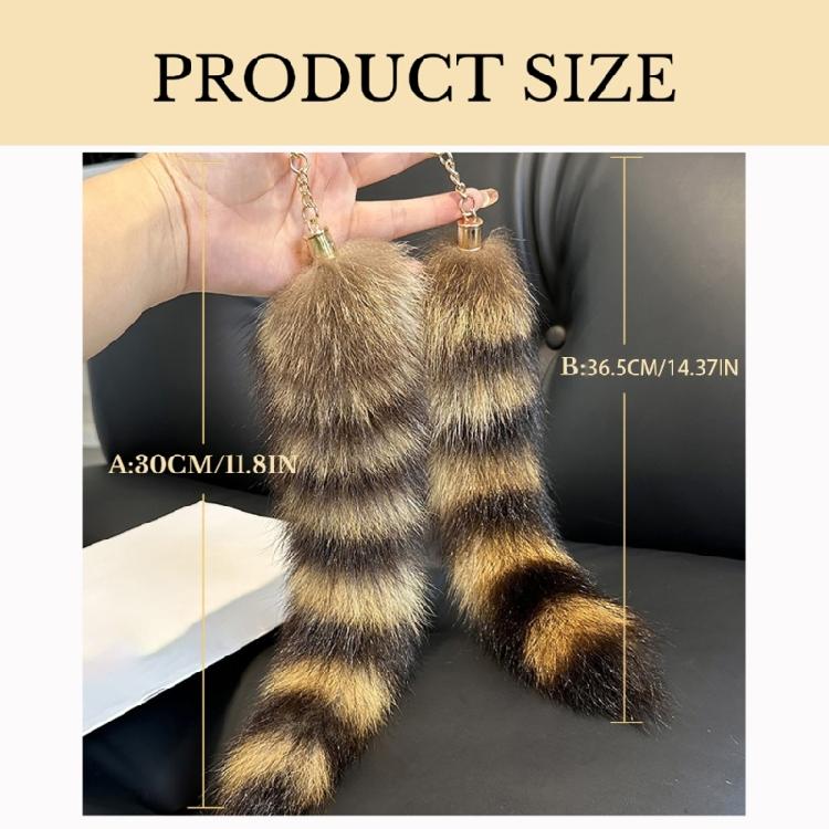 Long Tail Keychain for Key Holder Plush Tail Charm Key Holder Keyring Pendant Decorations Purse Bag Charm