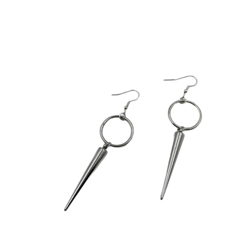 Trendy Punk Hip-Hop Rivet Earrings - Stainless Steel Gothic Street Style Jewelry
