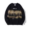 Oversized Streetwear Graphic Print Crewneck Sweatshirt Unisex Loose Fit Long Sleeve Hoodie-Free Pullover Fall