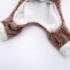 Pet Dog Clothes Winter Christmas Hoodie Soft Coat Button Closure for Small Dogs