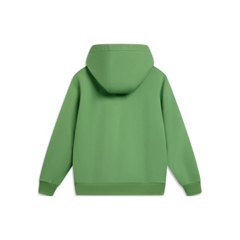 Li Ning Sports Lifestyle Series Solid Color Hooded Pullover Sweatshirt Men Sweatshirt Bishan AWDU031-2