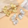 Elegant Ginkgo Leaves Stud Earrings Gold Color Petals Piercing Jewelry for Women Fashion Design