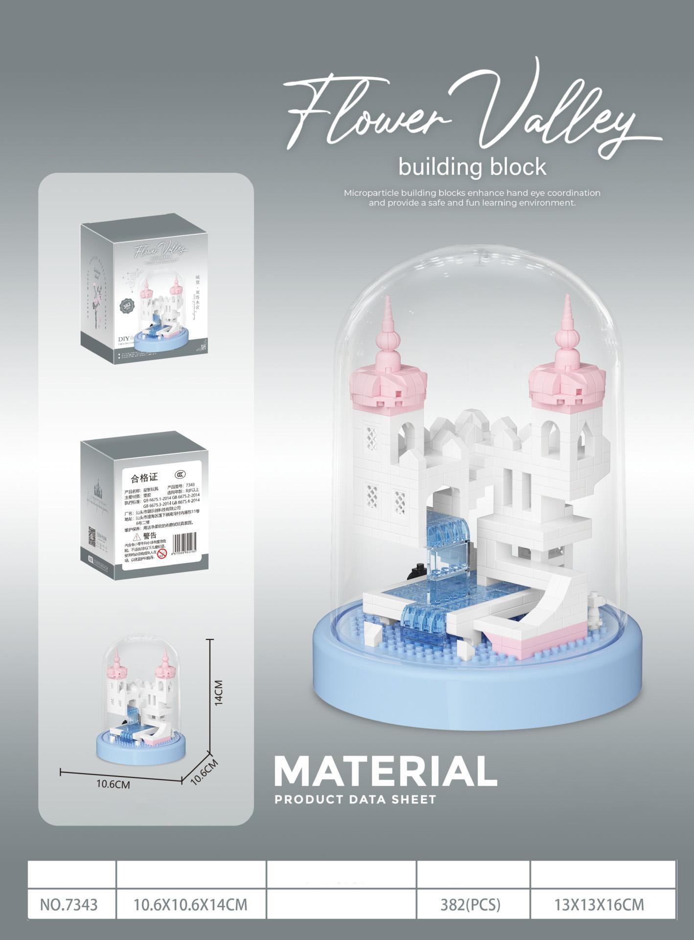 

Creative Architecture Micro Diamond Block Fairy Tales Valley Castle Construction Blocks Model Construction Toys Nanobricks For Present