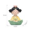 Girl Mini Statue Desktop Decoration Craft ,Creative ,Miniature Figurine Buddhist Girl Figurine for Cake Decoration Bedroom