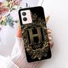 For Vivo Y33s 5G Case Cover Transparent Luxury Crown A-Z Letters 2D Flat Pattern Soft Phone Case For Vivo V2166A