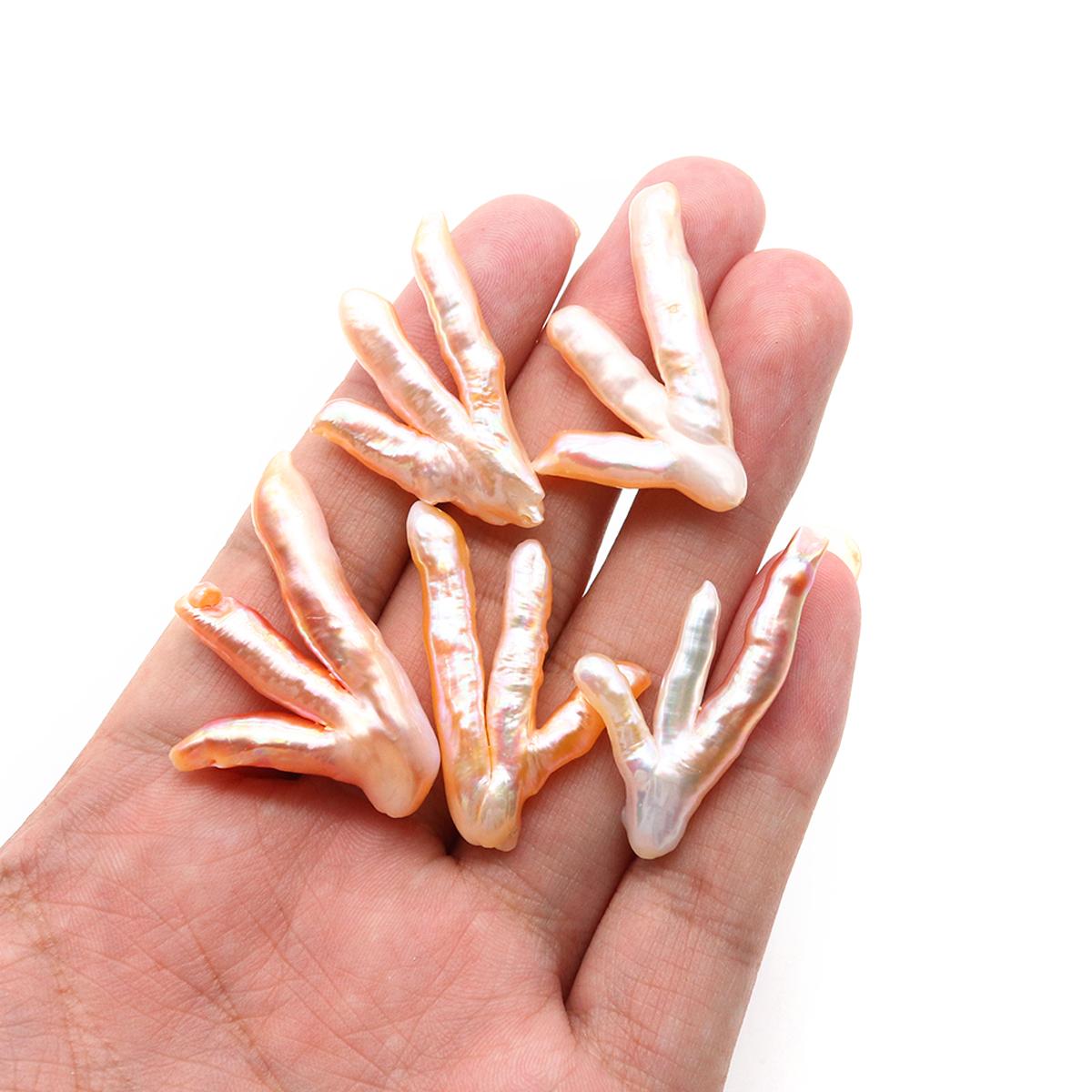 

1 шт. жемчужный кулон натуральный пресноводный барочный жемчуг кулон с отверстием для изготовления ювелирных изделий DIY ожерелье аксессуар 24-30x24-40mm розовый