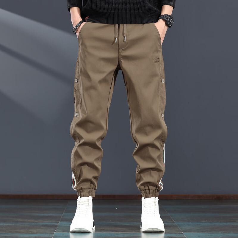 

Jie Leinuo Men s Casual Loose Cuffed Cargo Pants 3XL