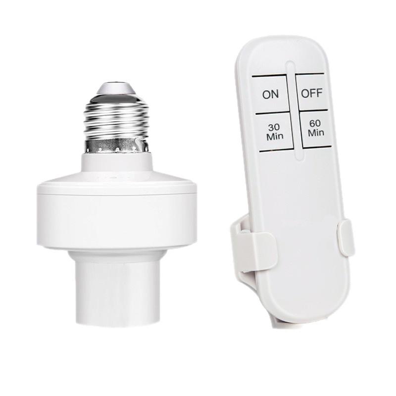 E26 E27 Wireless Remote Control Bulb Base With Timer Led Smart Light Socket For Home Use