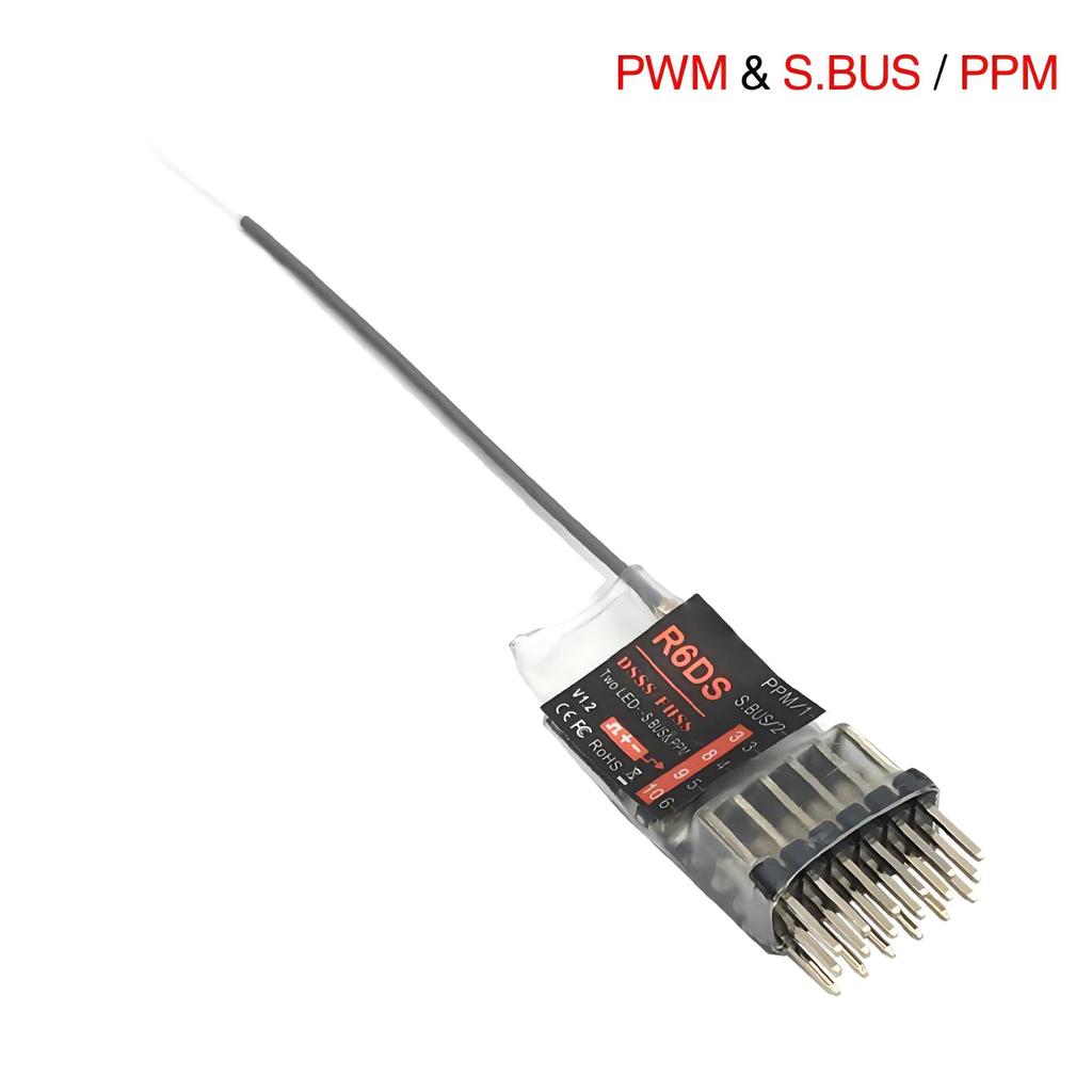 R6DS 2.4GHz Remote Control Receiver 6/10 Channels SBUS/PWM/PPM for Fixed Wing AT9S/AT9S o/AT10/AT10II Transmitter