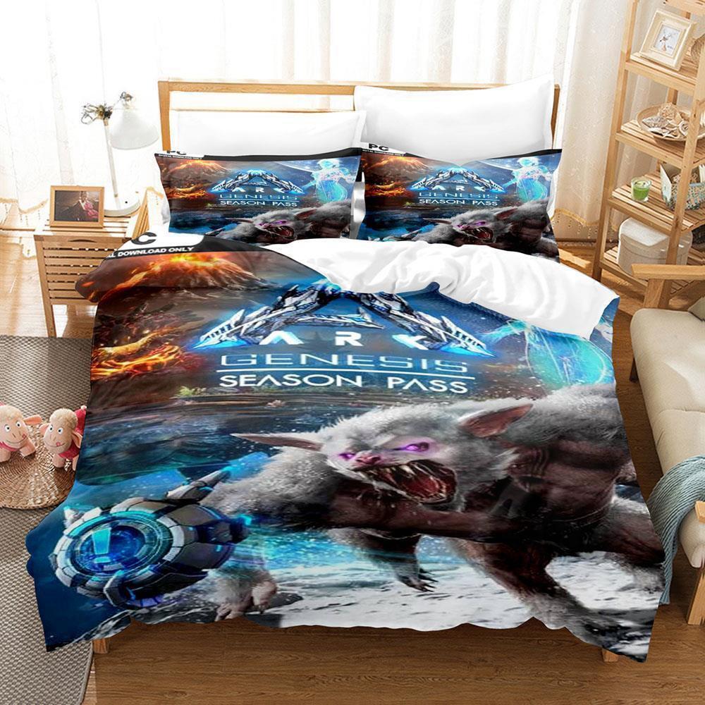 

3D Печать Игра ARK Genesis Сезон Комплект Постельного Белья Односпальный Двуспальный Полный Королевский Кинг Размер Комплект Постельного Белья Подростковая Спальня Комплект Простыней Домашний Текстиль EU Twin 135x200cm