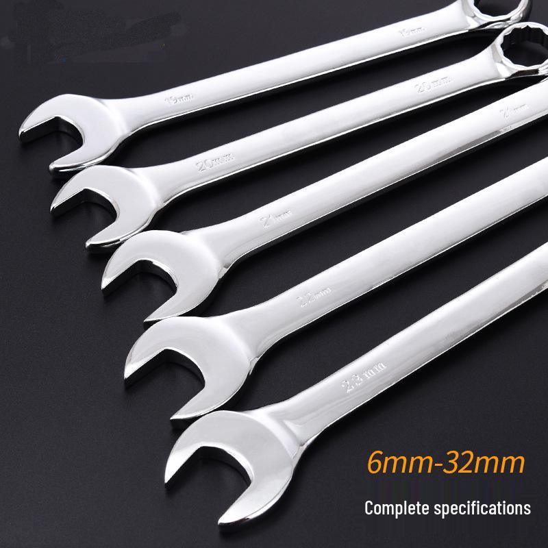 Metric Double-Ended Open-End Plum Wrench, Multi-Specification, Dual-Purpose Manual Tool