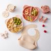 Children's tableware, silicone meal plate set, separated meal plates, mother and baby supplies, silicone suction cups and bowls