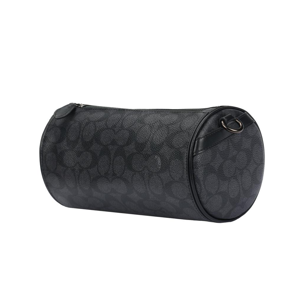 Coach Sud 22 Potisk monogramem Odnímatelný nastavitelný ramenní popruh Crossbody taška Malé pánské tašky Uhlově šedá CAH94-CHR