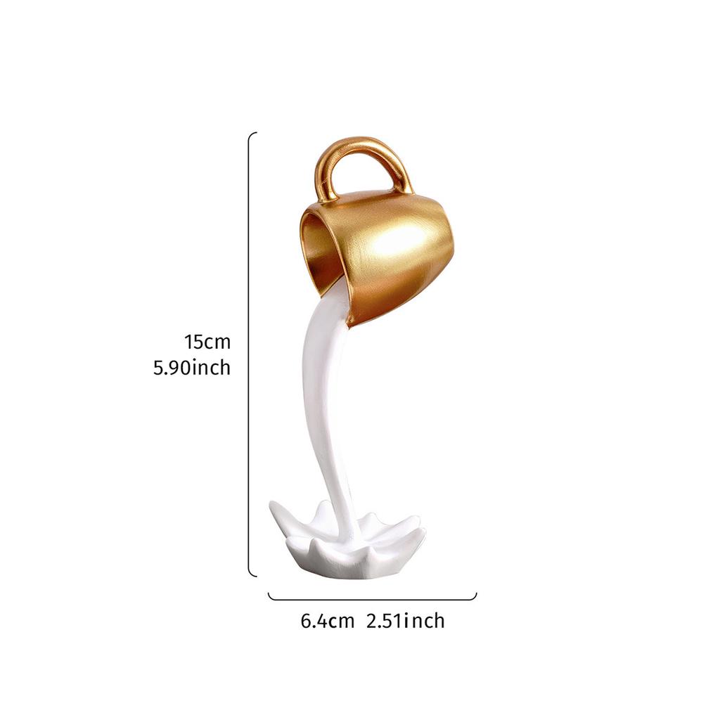 Plovoucí rozlévající se šálek na kávu Socha Kuchyňská dekorace Rozlití Kouzlo nalévání Splash Creative Desktop Decor Domácí dekorace