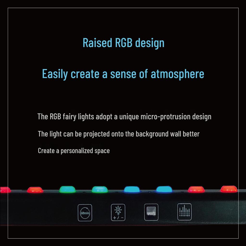 RGB Sound-Controlled LED Rhythm Light: Curved and Straight Screen Ambiance Lamp for Computer Monitors