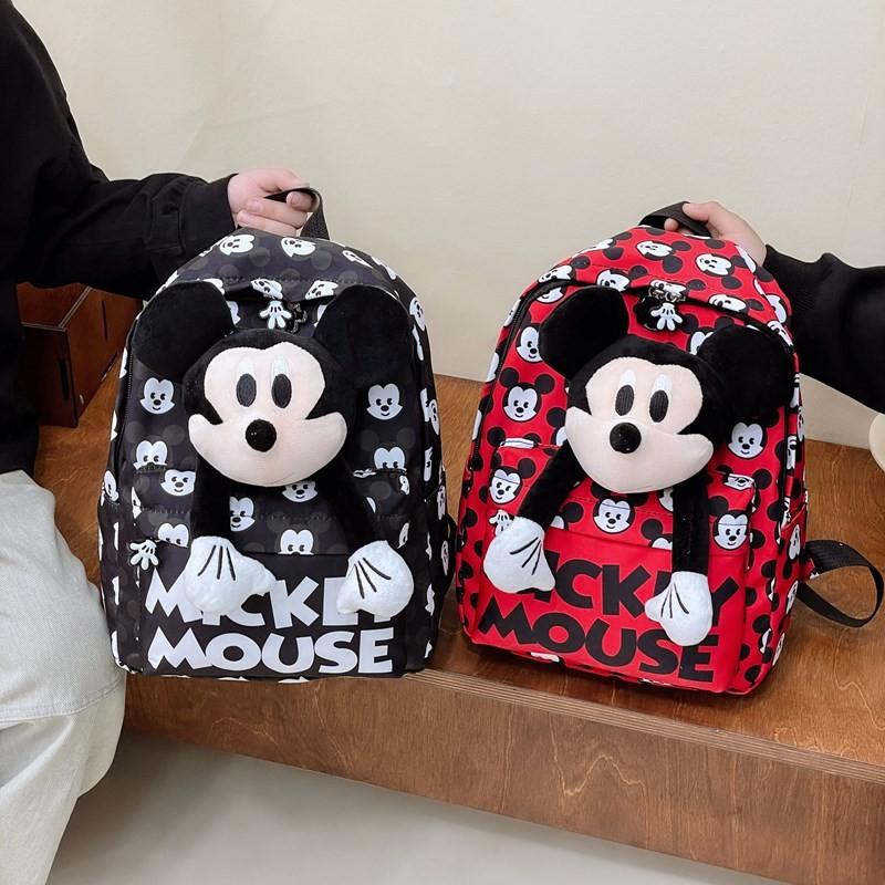 Disney Minnie Mickey Cartoon Printed Plush Doll Decoration Children Backpacks For Kindergarten Boys And Girls