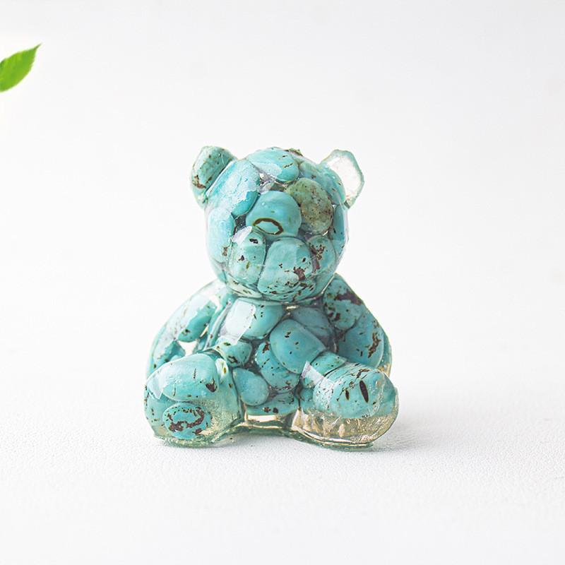 Crystal Resin Art Miniature Bear Desk Decor For Office And Home Gift Ideas