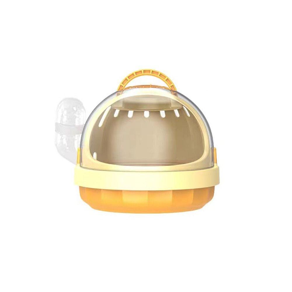 

Портативная клетка-переноска для мелких животных, безопасный дверной замок, переноска для мелких питомцев, переноска для хомяка, для путешествий жёлтый