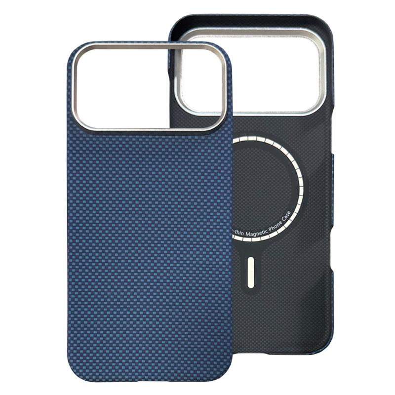 For Apple IPhone 17 Pro Ultra-Thin Kevlar Phone Case IPhone 17 Pro Max Protective Cover Aramid Fiber Magsafe Magnetic Phone