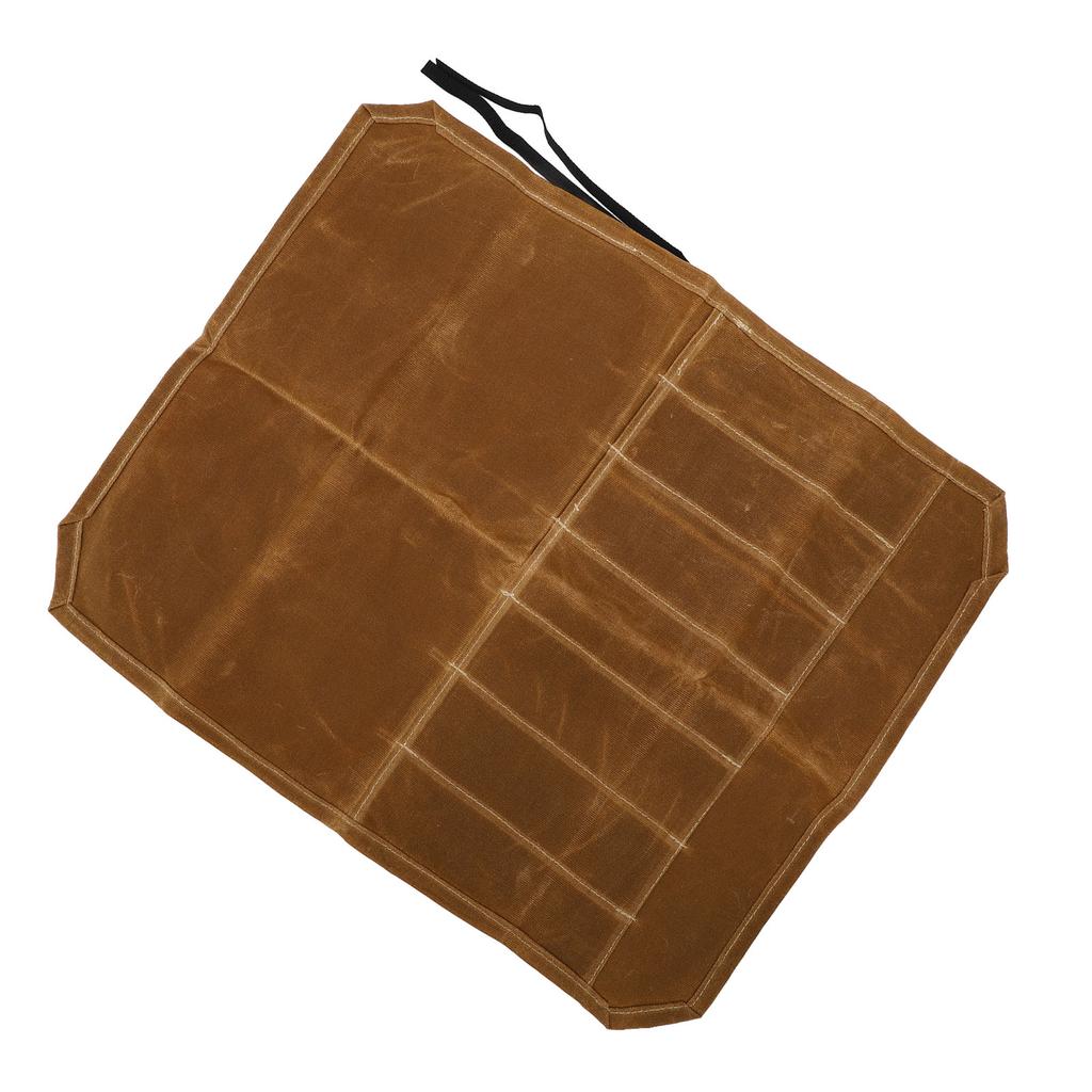 Waxed Knife Bag 7 Professional Foldable Chef Knife Roll Bag for Camping Barbecue