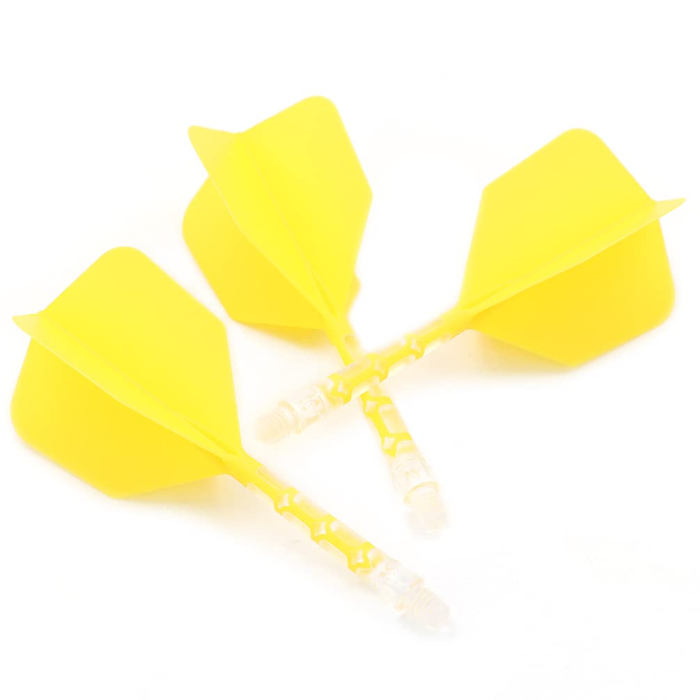 CUESOUL ROST T19 Shaft Integrated Flight Big Wing Shape Yellow with white Ice Shaft set - 3-piece (CS-AK577L)