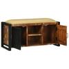 Storage Bench Multicolored 100 X 35 X 50 Cm Solid Reclaimed Wood