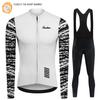 Winter Thermal Fleece Man's Long Sleeves Warm Cycling Jersey Set Windproof Warm MTB Road Bike Sportswear 2026 Winter Fleece Warm Cycling Suit Set