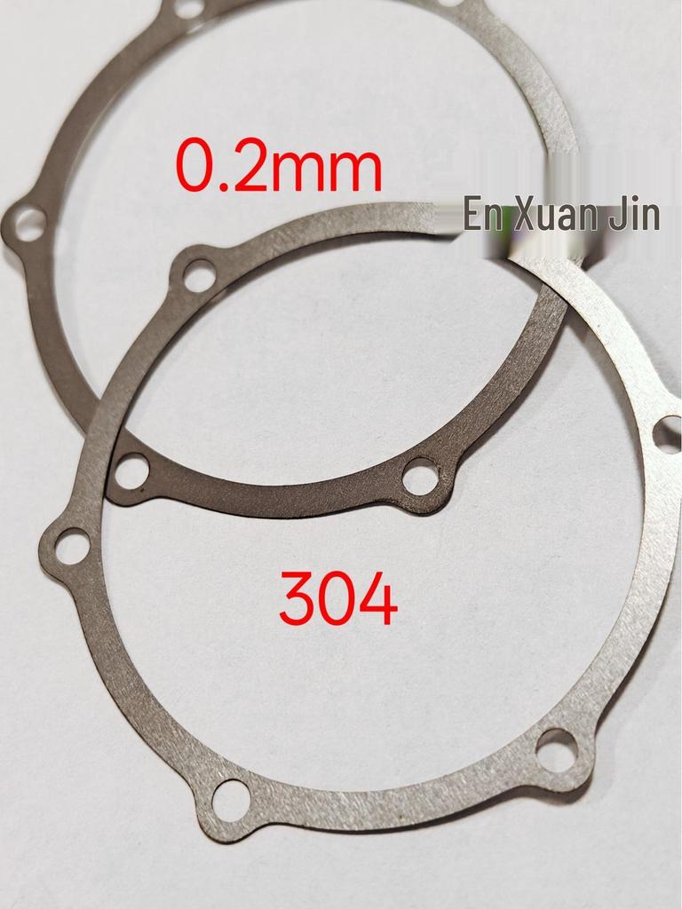 Zesílené těsnění z nerezové oceli 304: 201/316 Kulatá plochá podložka, 0,02-6,0 mm