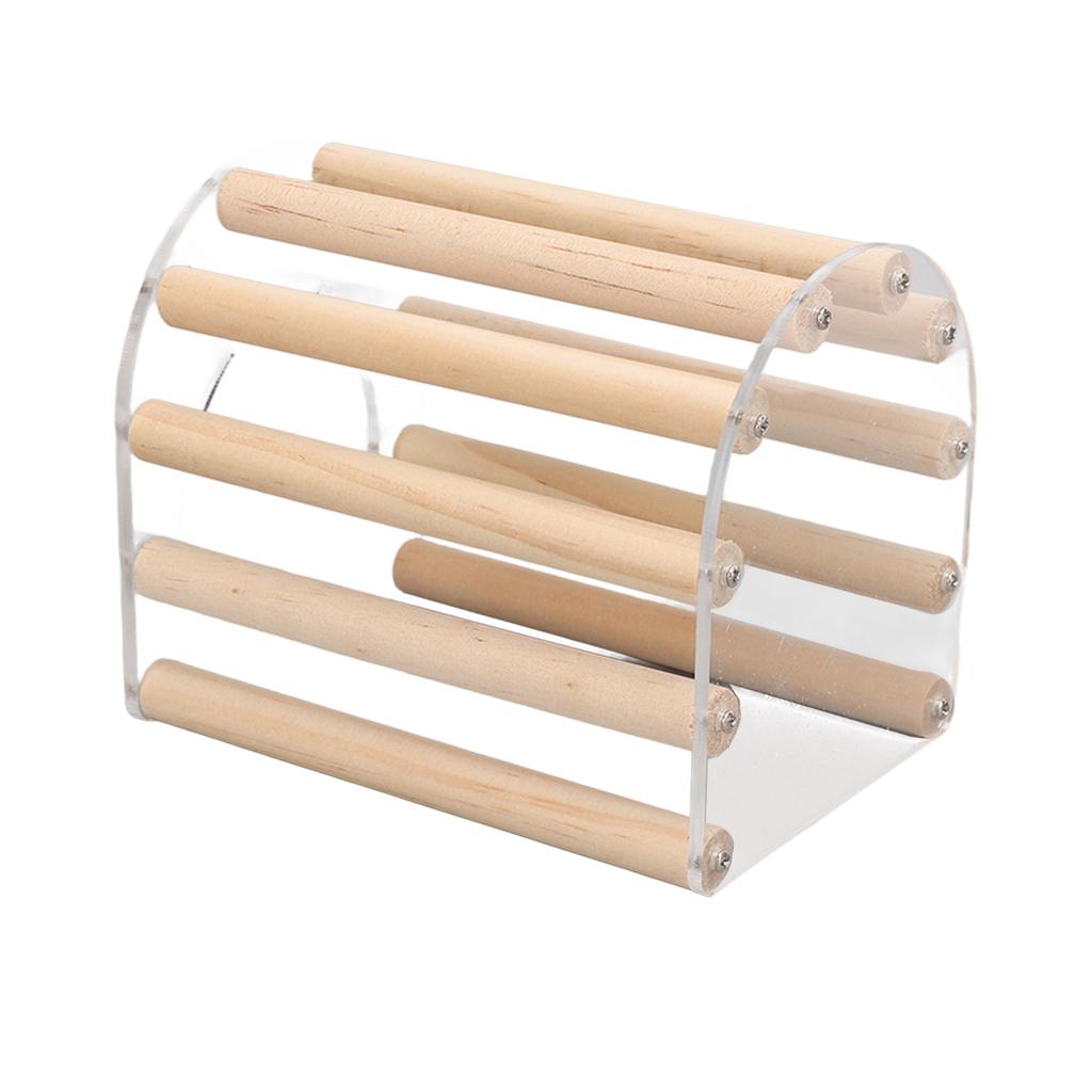 Hamster Wooden House Transparent Acrylic Hamster Hideout Sleeping Hut for Golden BearS