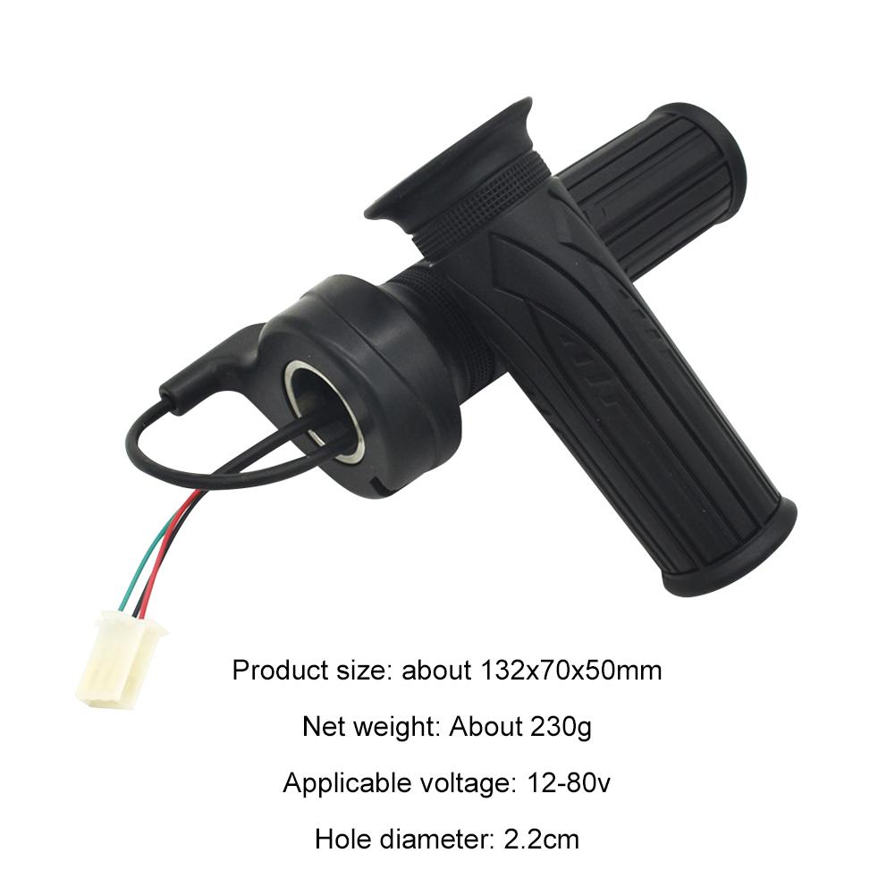 1 Pair 12-72v Accelerator Handle Electric Bike Twist Throttle Grip Electric Bicycle Replacement Parts no switch