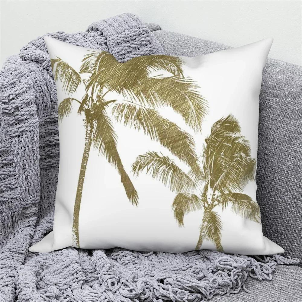 

Лист, ветка дерева, цветок, наволочка, синий, зеленый, коричневый, подушка с цветочным рисунком, украшение для дома, дивана, автомобиля 66x66cm бордовый