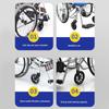 Antislip Rubber 6 Inch Massief Bandenwiel Winkelwagen Wielen Rolstoel Zwenkwiel Reistrolley Zwenkwiel
