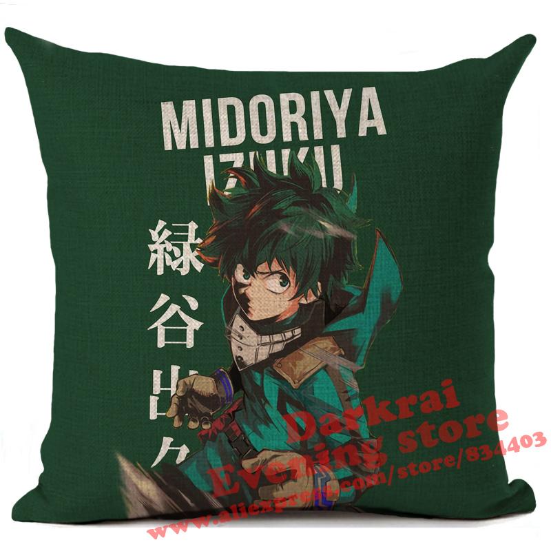 My Hero Academia Cushion Cover Cartoon Anime Throw Pillows Living Room Sofa Home Decoration Pillowcase