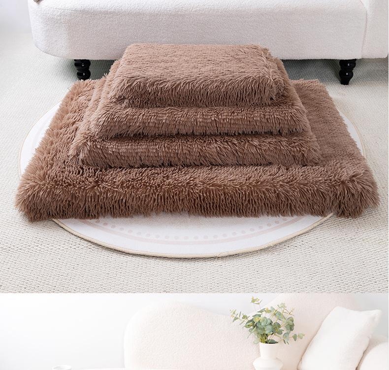 Plush Waterproof Pet Mattress: Warm, Removable, Washable Mat for Dogs & Cats