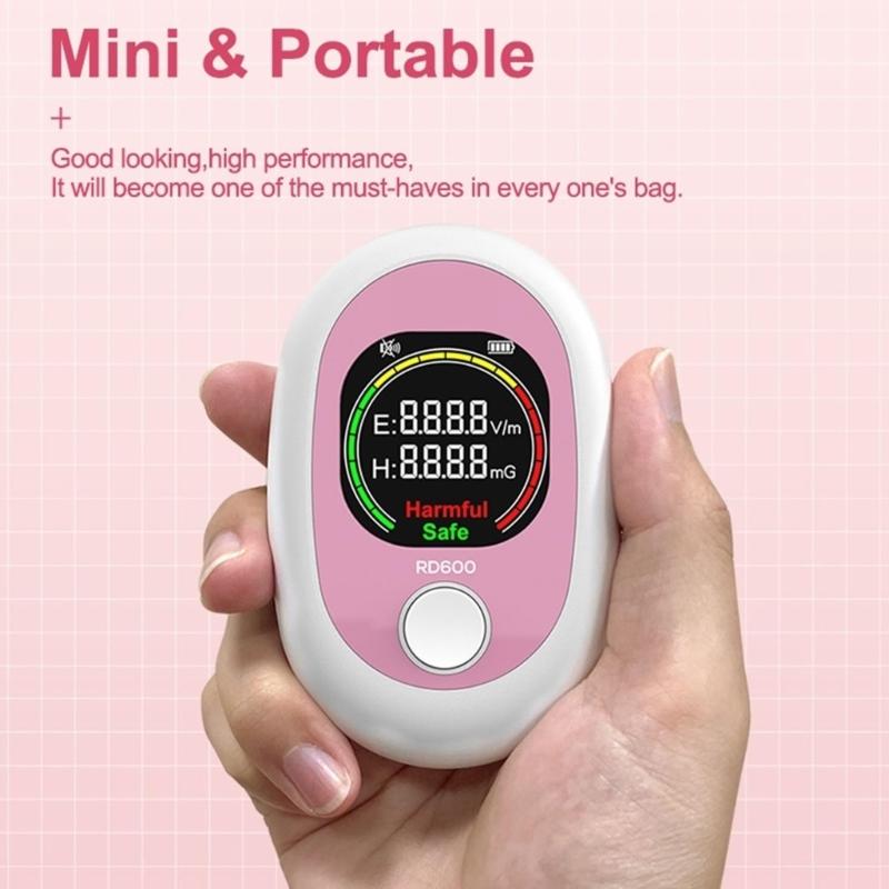 RD600 EMF Meter Electromagnetic Radiation Detector Electric Field Tester Magnetics Field Radio Testing Sound Light Alarm