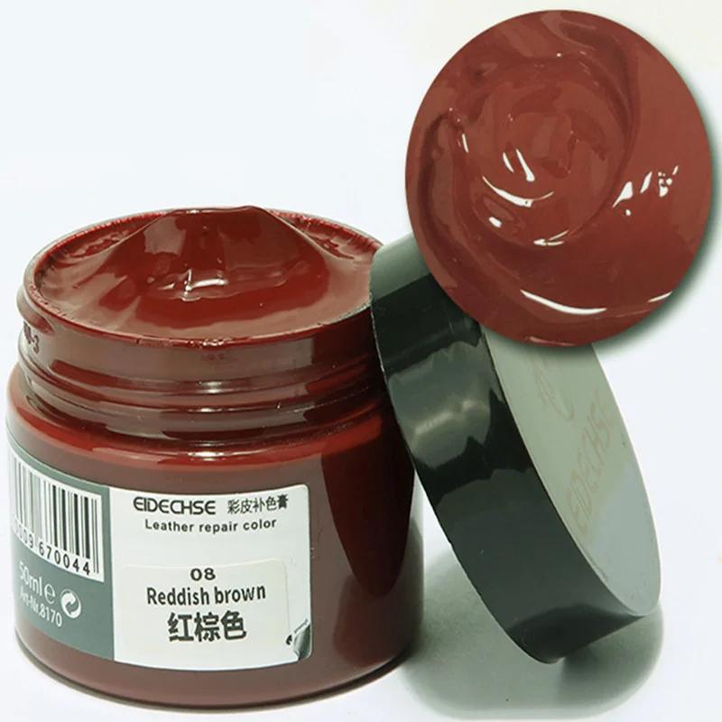 50ml Car Leather Paint Seat Care Liquid For Auto Leather Refurbish Repair Tool For Shoe Sofa Coats Holes Scratch Crack 20 Colors
