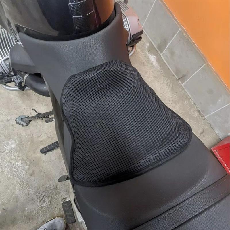 Breathable Motorcycle Gel Seat Cover Cushion With Memory Foam Base Waterproof Surfaces Universal for Most Motorbikes