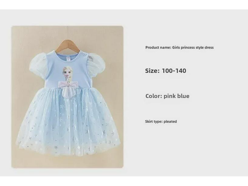 Elsa Princess Summer Dress: Frozen-inspired Tutu for Girls