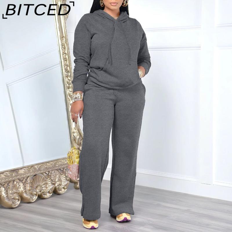 BITCED Herbst/Winter Damen Freizeit-Sweatshirt und Hosen Set